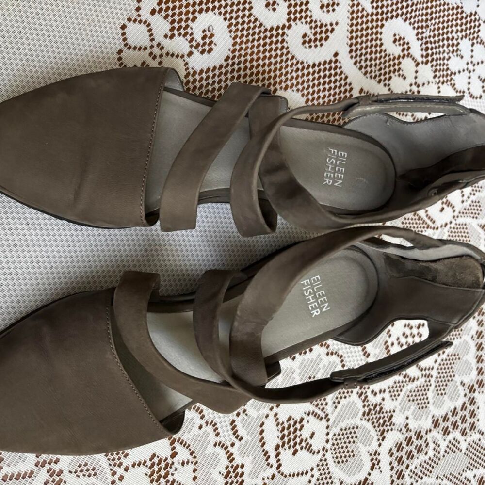 Eileen Fisher Women's Brown and Grey Sandals